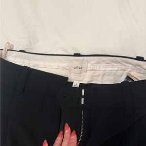 Aritzia Wilfred Black Cropped Ankle Pants